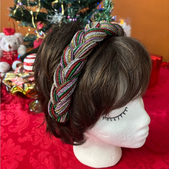 Multicolor Metallic Fabric Headband - Picture 6 of 8
